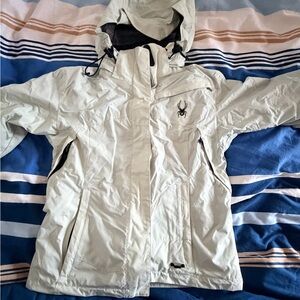 Spyder Women's Ski Jacket in Light Gray